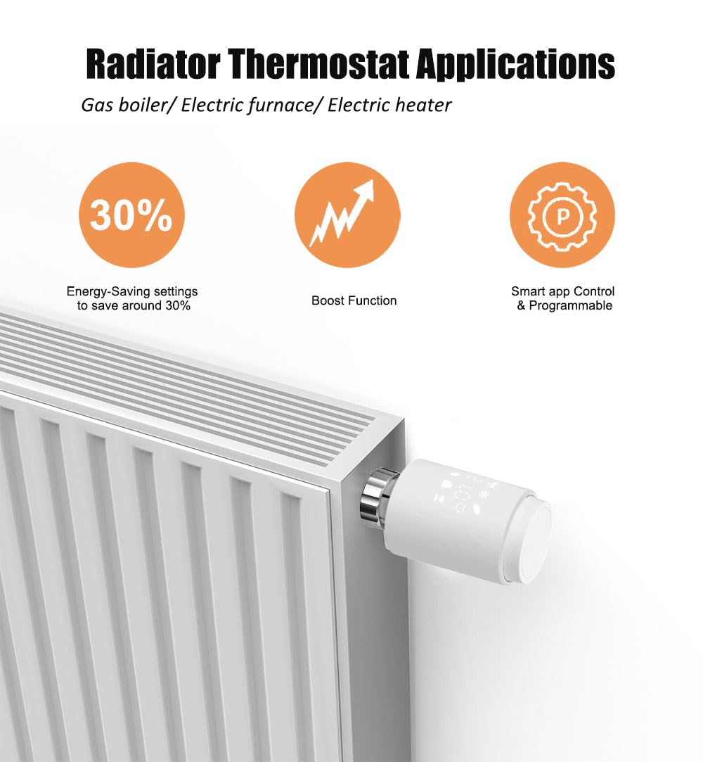 Válvula Radiador WiFi Direct Sin Puerta de Enlace Alexa Google Home
