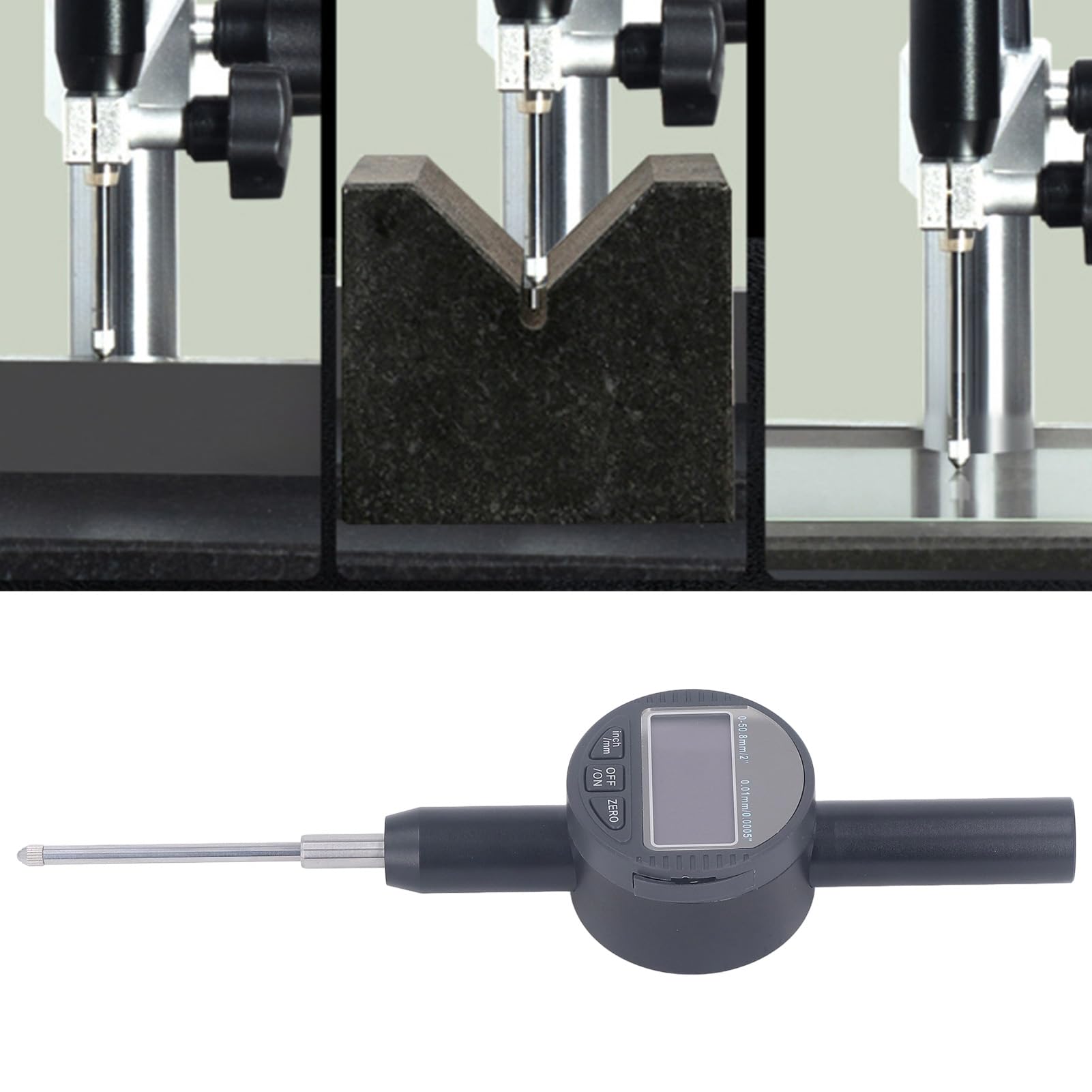 Natudeco Digital Dial Indicator Gauge Electronic Measurement Tool 0 to 50.8mm High Accuracy 0.0005in 0.01mm Resolution for Machinery Industrial Processes Laboratories