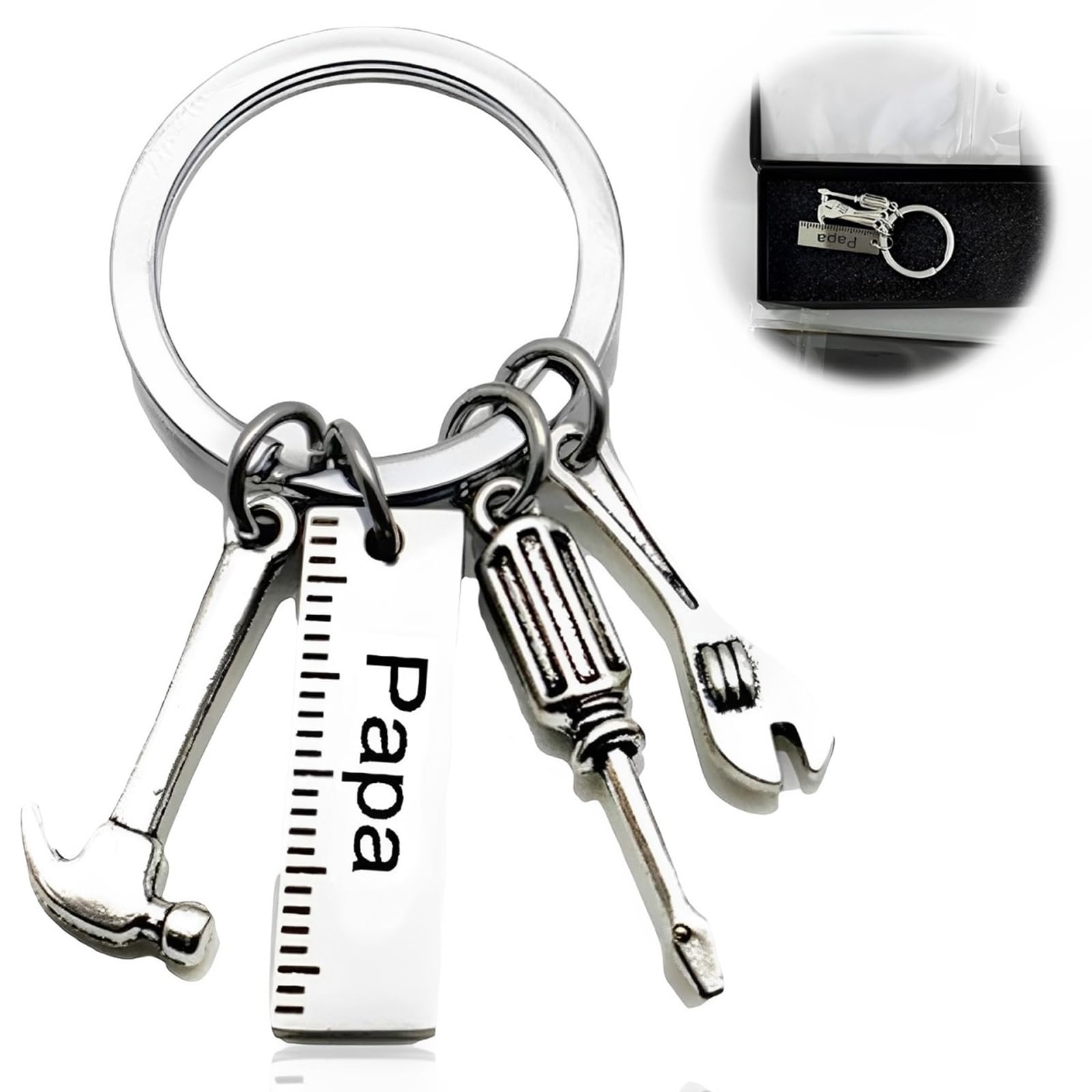 JeiibrZui1 x Dad Keyring Gift Idea Birthday, Personalised Keyring Father's Day Gifts Keyring Father's Day Gifts for Best Dad in the World