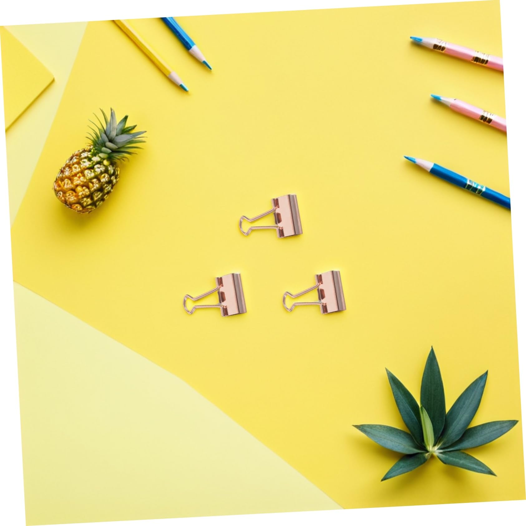 jojofuny 100 pezzi Clip in Metallo Oro Rosa Pinze Fermacarte per Documenti Design Elegante e Resistente con Struttura Coda per Ufficio Scuola e Organizzazione File