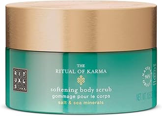 The Ritual of Karma Body Scrub, Summer Scented Salt Scrub with Sea Minerals, Preps Skin for Summer Radiance, 94% Natural Origin Ingredients, 300g