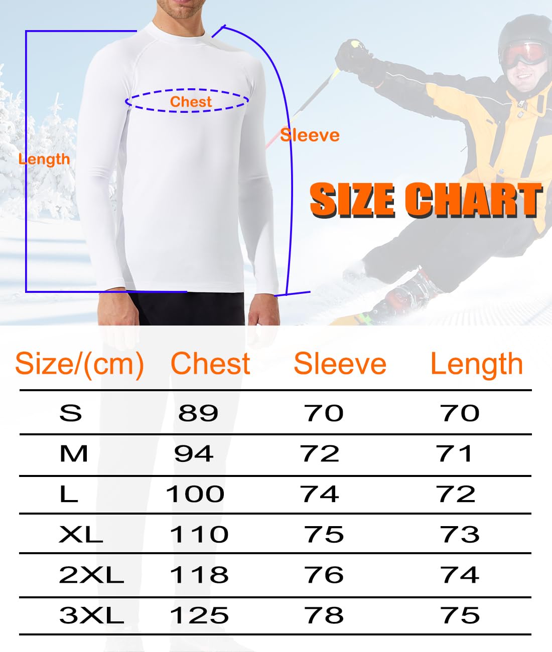 Maglia Termica Uomo Maniche Lunghe Maglietta Intima Invernale Abbigliamento Termico Corsa Ciclismo Escursionismo Sci