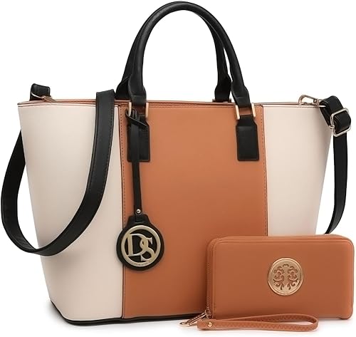 DASEIN - Bolsa de mano para mujer, bolsa tipo bandolera, asa superior, bolsa plana para trabajar