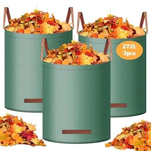 Nviyam Gartenabfallsack 3x272L Laubsack Selbststehend ASF1