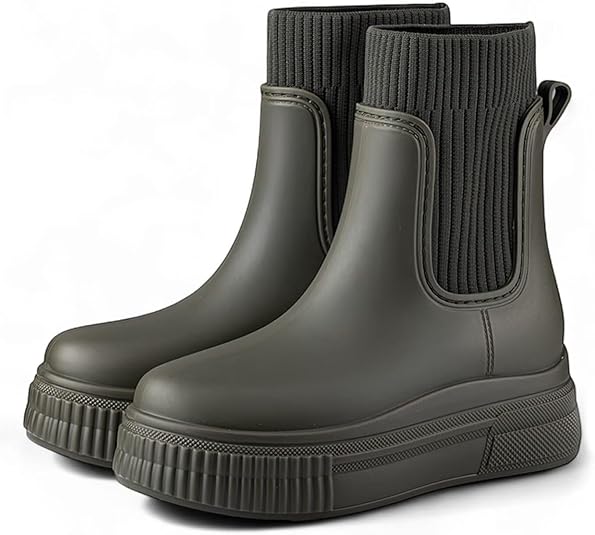 YOLIS Wellington Laarzen Dames, Waterdichte Enkellaarzen Rubberen Tuinschoenen Antislip Dames Korte Chelsea Laarzen Lichtgewicht Regenlaarzen voor Buitenactiviteiten YOLIS Wellington Laarzen Dames, Waterdichte Enkellaarzen Rubberen Tuinschoenen Antislip Dames Korte Chelsea Laarzen Lichtgewicht Regenlaarzen voor Buitenactiviteiten