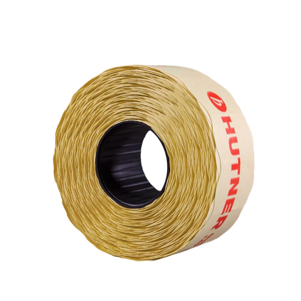 Preisetiketten 26x12 beige permanent | 30 Rollen mit insgesamt 45.000 Etiketten für Preisauszeichner von METO, contact, Jolly, Blitz, UNO, Tovel, Open