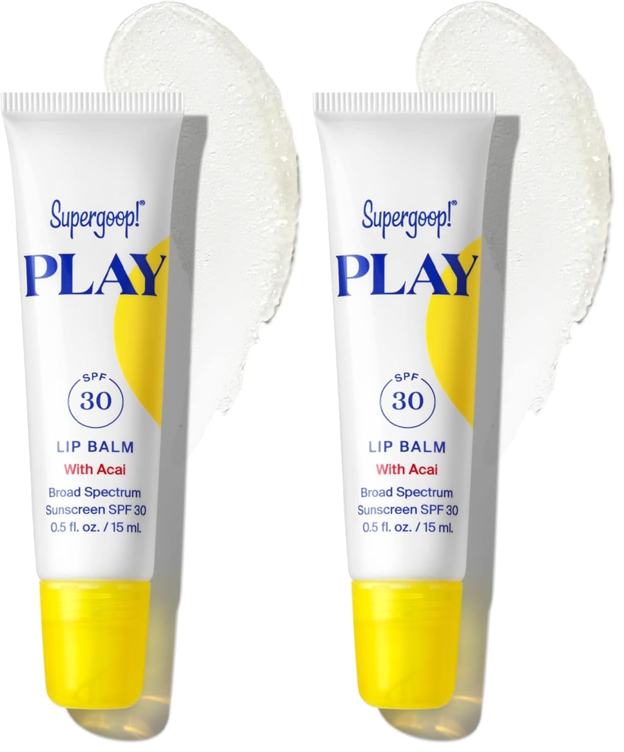 Supergoop! PLAY Lip Balm SPF 30 with Mint, 0.5 fl oz - Broad Spectrum SPF Lip Balm with Hydrating Honey, Shea Butter & Sunflower Seed Oil - Great for Active Days (Pack of 2)