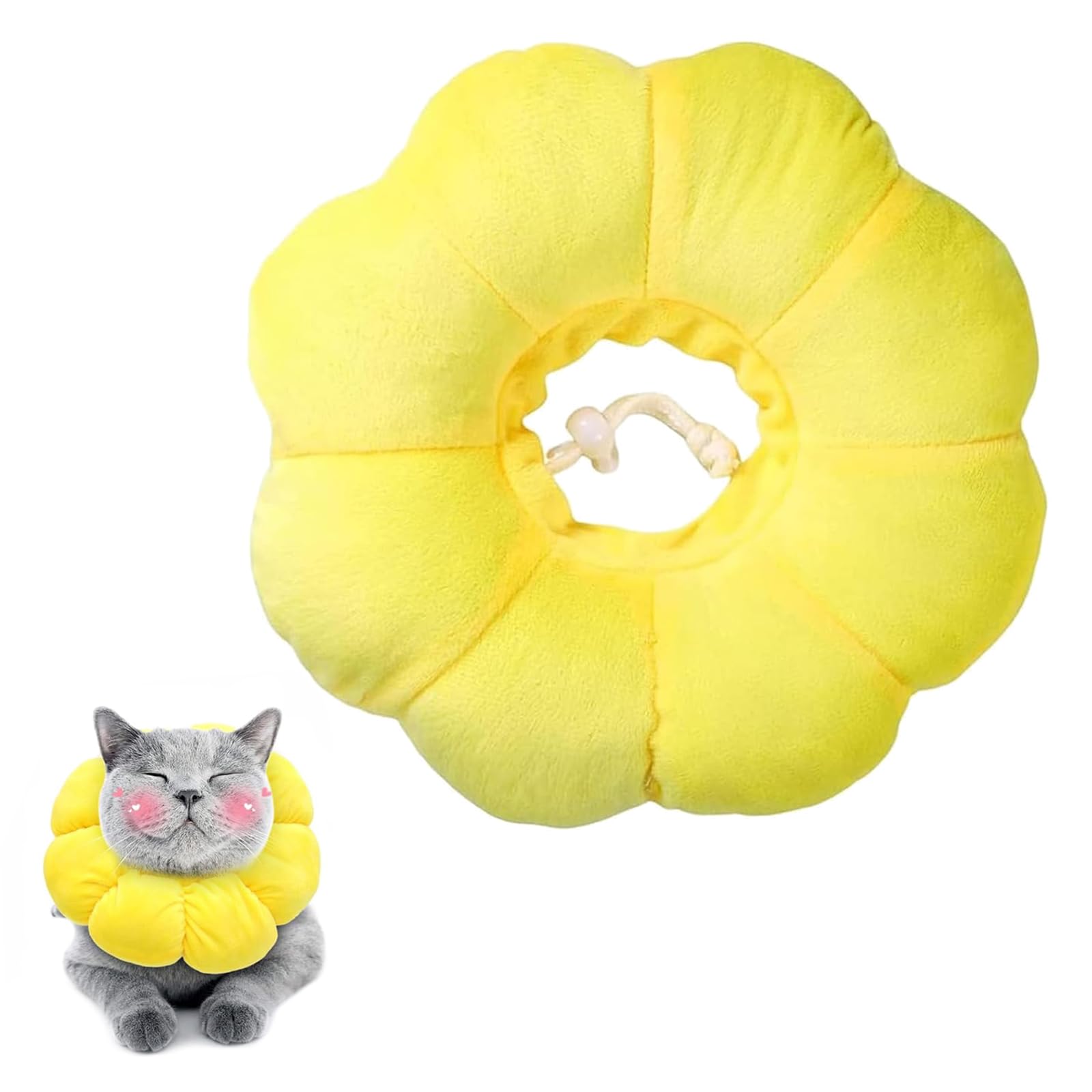 Cat Recovery Collar, Lovely Sunflowers Soft Cats Donut Collars, Cute Neck for Cats, Dog, Rabbit, Quicker Healing Pet Recovery Cone
