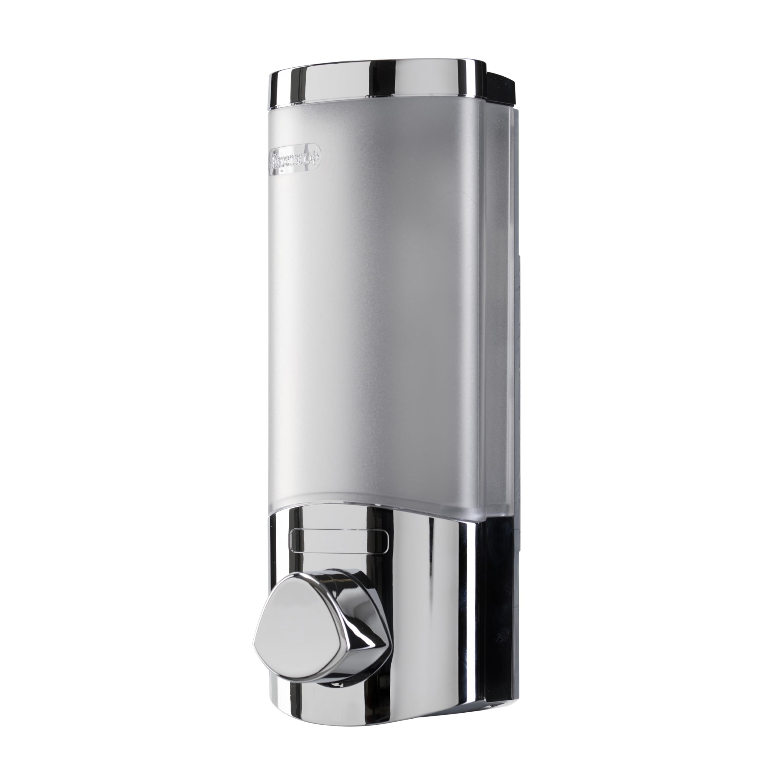Wall Mounted Soap Dispenser - Eliminates Bathroom Clutter, Easy to Refill and Has a Pre-Measured Pump for Your Shower Gel, Shampoo and Conditioner, Mount On Corner or Flat Wall (Chrome, 350ml)