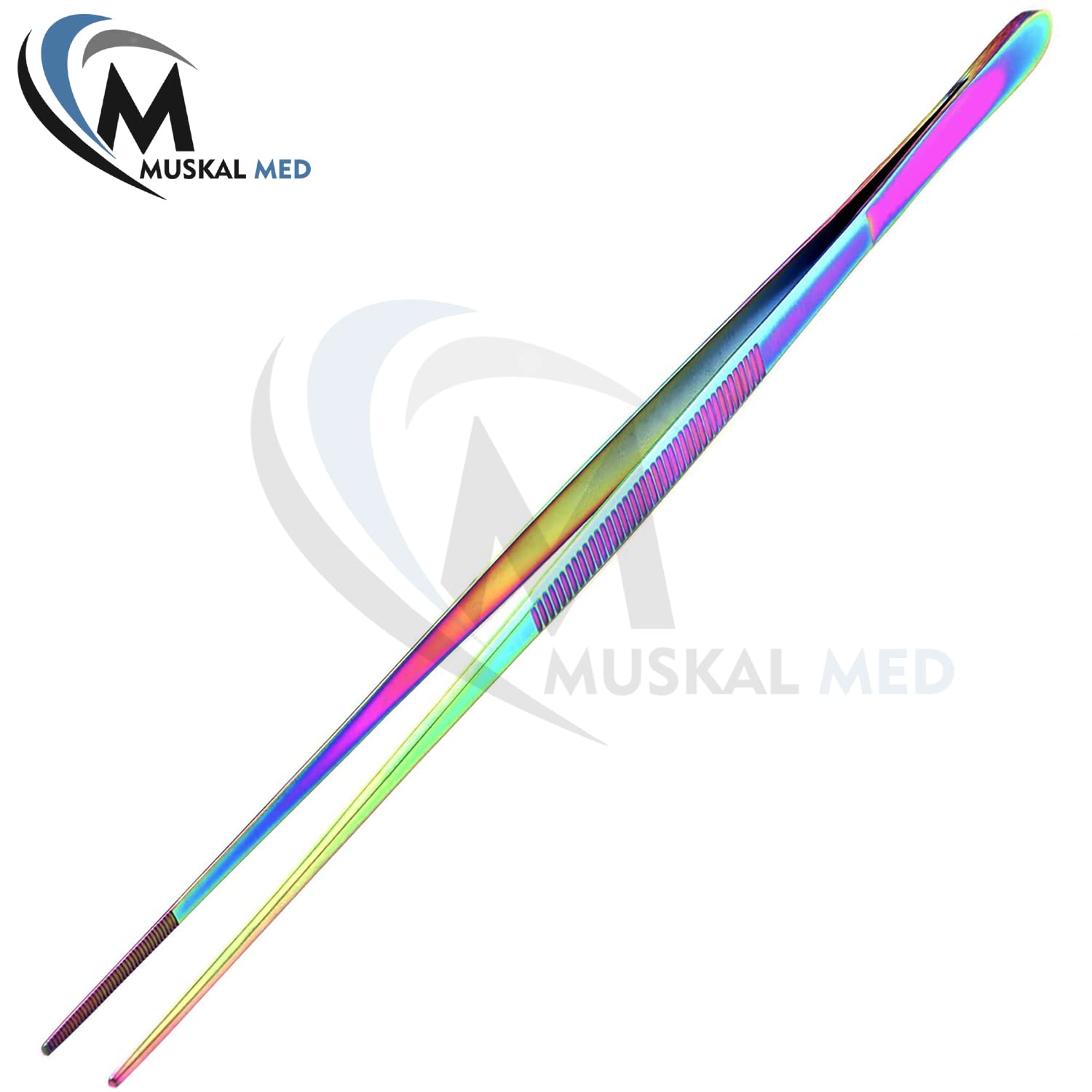 Pinzas rectas de acero inoxidable para acuario, para peceras, plantas acuáticas, mango largo, pinzas de alimentación de reptiles, 61 cm, multicolor