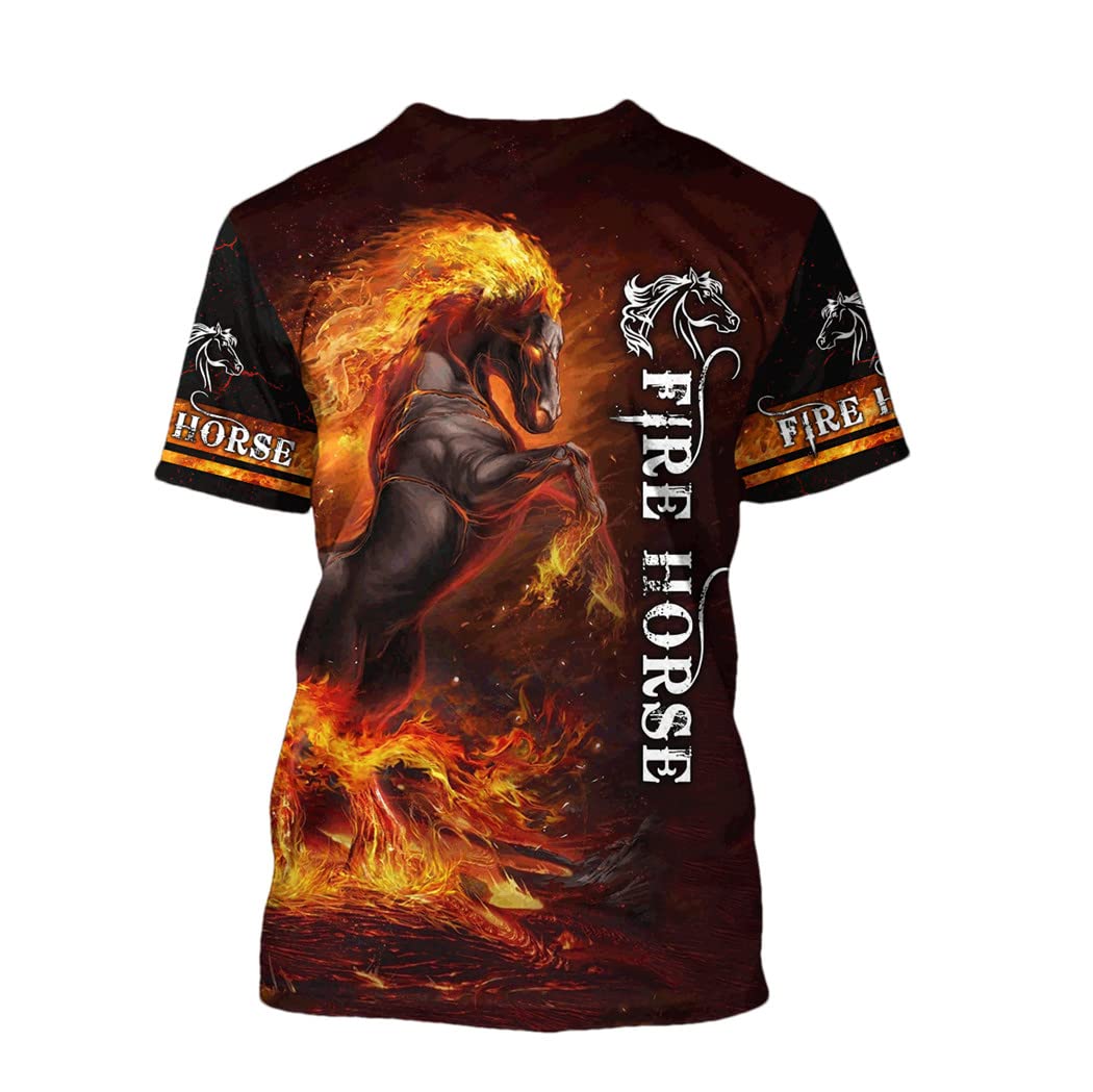 T-shirt cheval impression 3D pour vos sorties décontractées