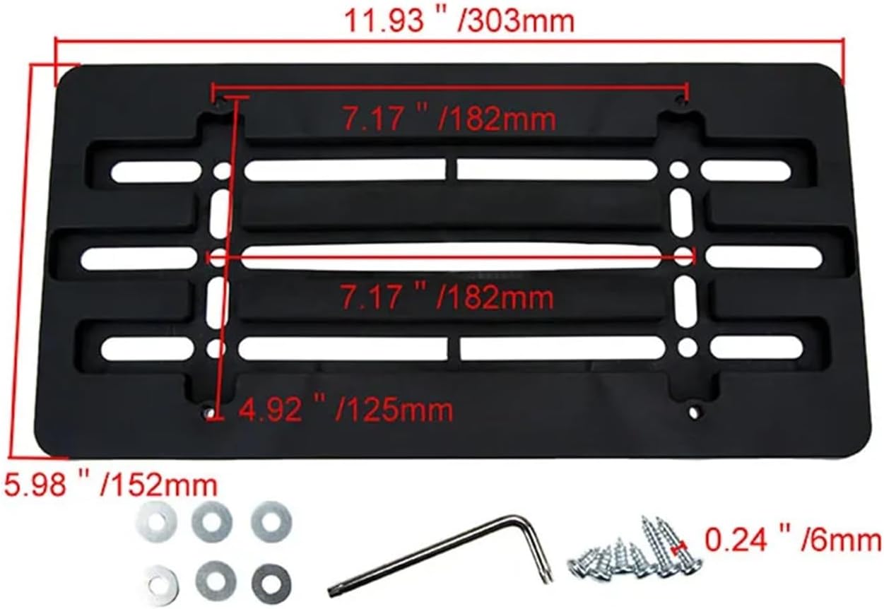 Car Front Rear License Plate Bracket Mounting Kit Universal Fit Compatible for BMW 1 2 3 4 5 6 7 Series X1 X2 X3 X4 X5 X6 Z4 Z8 I3 M1 M2 M3