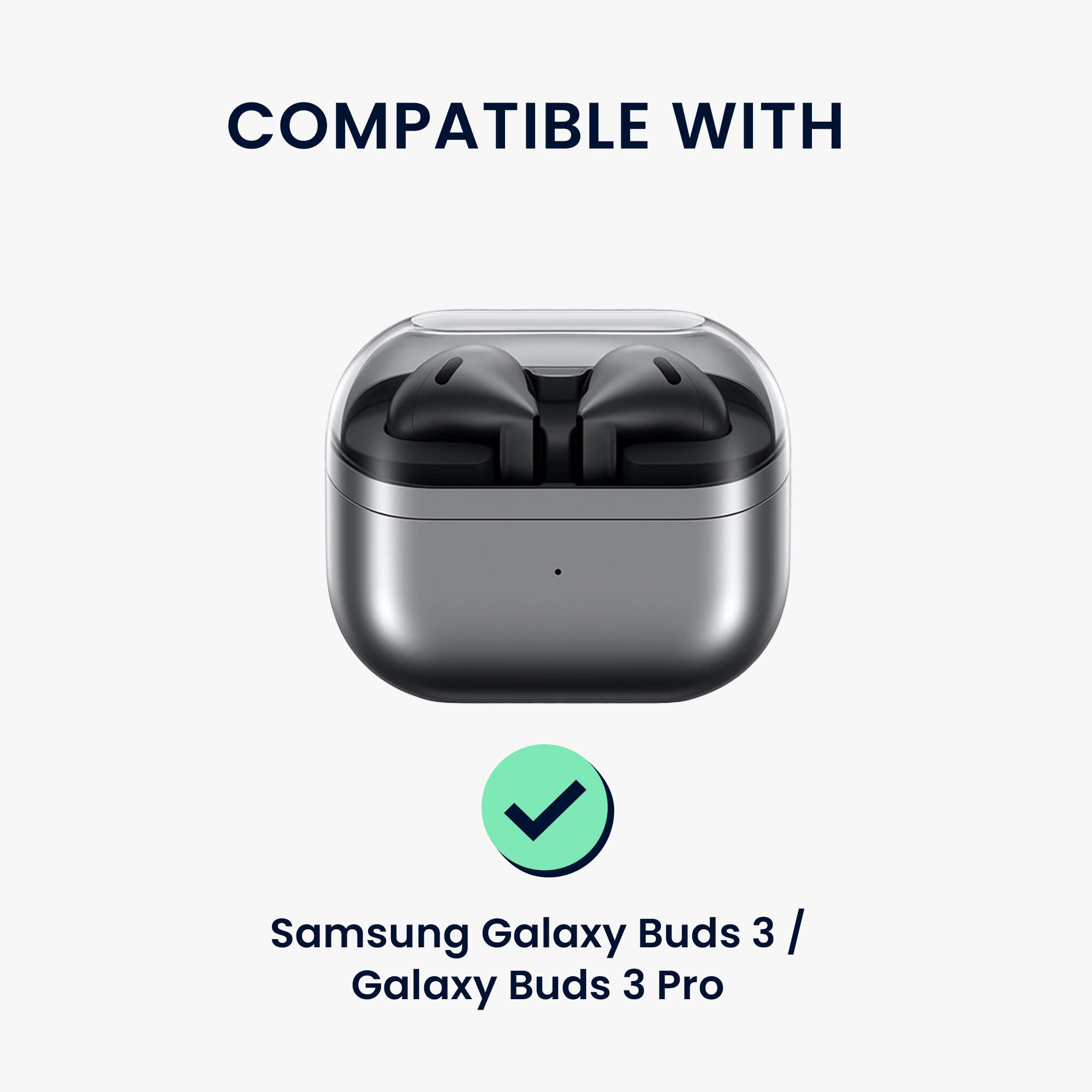 kwmobile Etui kompatybilne z Samsung Galaxy Buds 3 / Galaxy Buds 3 Pro - silikonowe etui na słuchawki z paskiem do dłoni - czarne