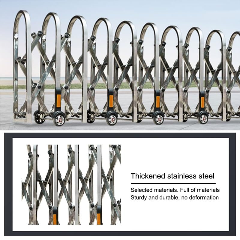 Barrière de sécurité extensible, 90,2 cm de haut, barrière d'allée rétractable, portail pliable portable pour une utilisation en extérieur – Idéal pour le stationnement et la construction de routes