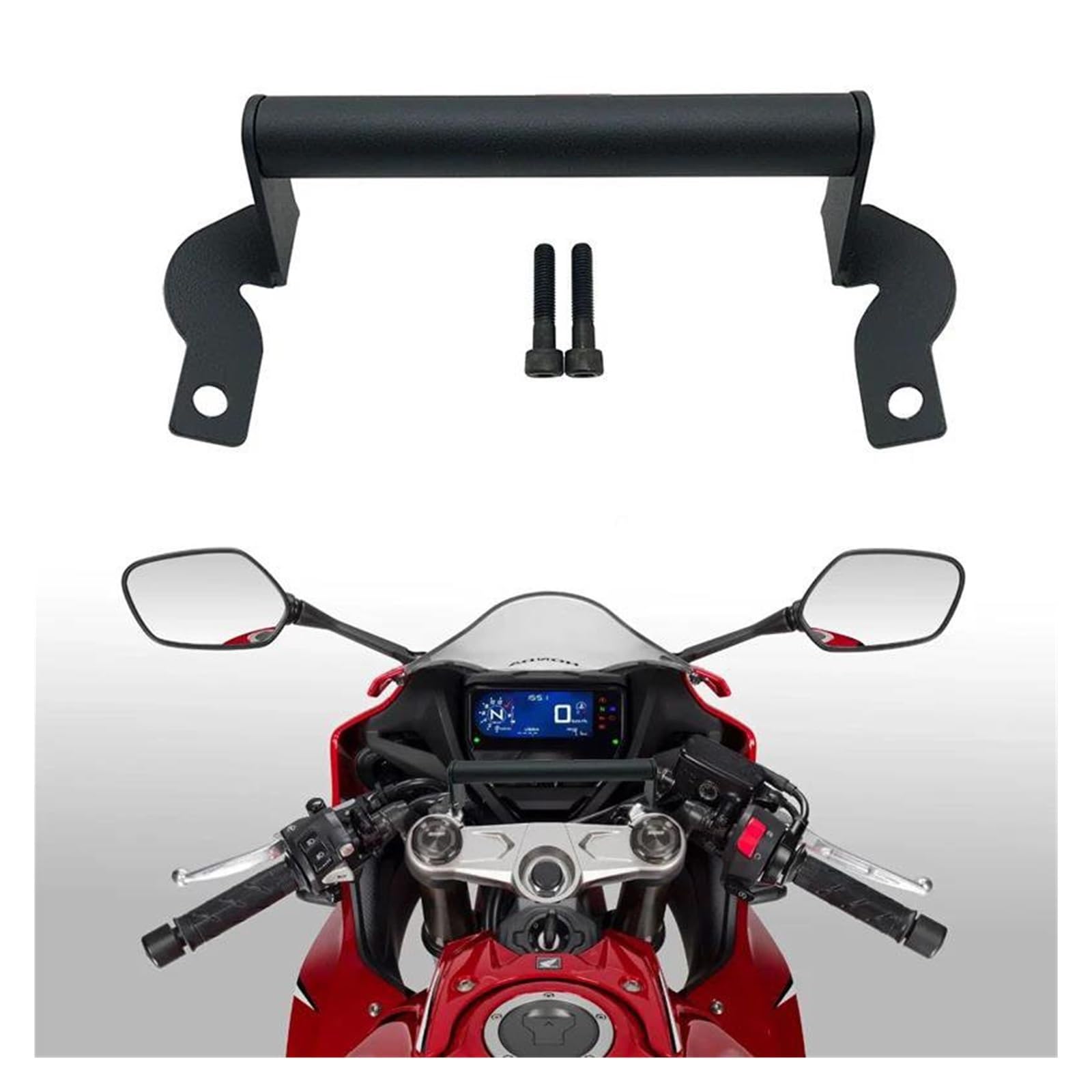 Soporte Montaje GPS Navegación para CBR 650R CBR650 R CBR650R para CBR 650 R 2019-2022 2020 2021 Soporte de Placa GPS Motocicleta Soporte Adaptable Navegación GPS teléfono Soporte GPS