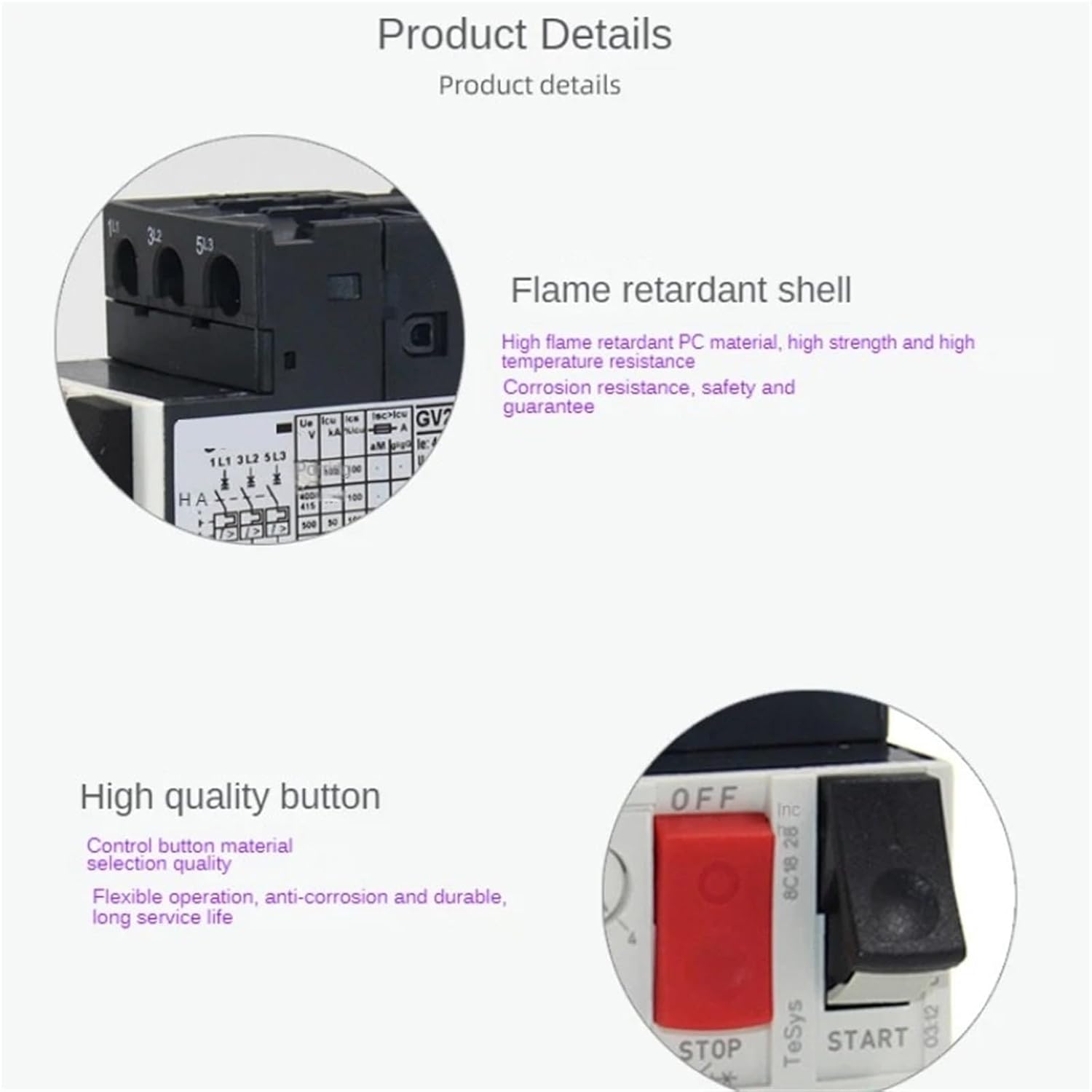 Motor Circuit Breaker GV2ME14C 08C 10C 16C22C32C Start Protection Switch Transfer 1Pcs(GV2ME22C 20-25A)