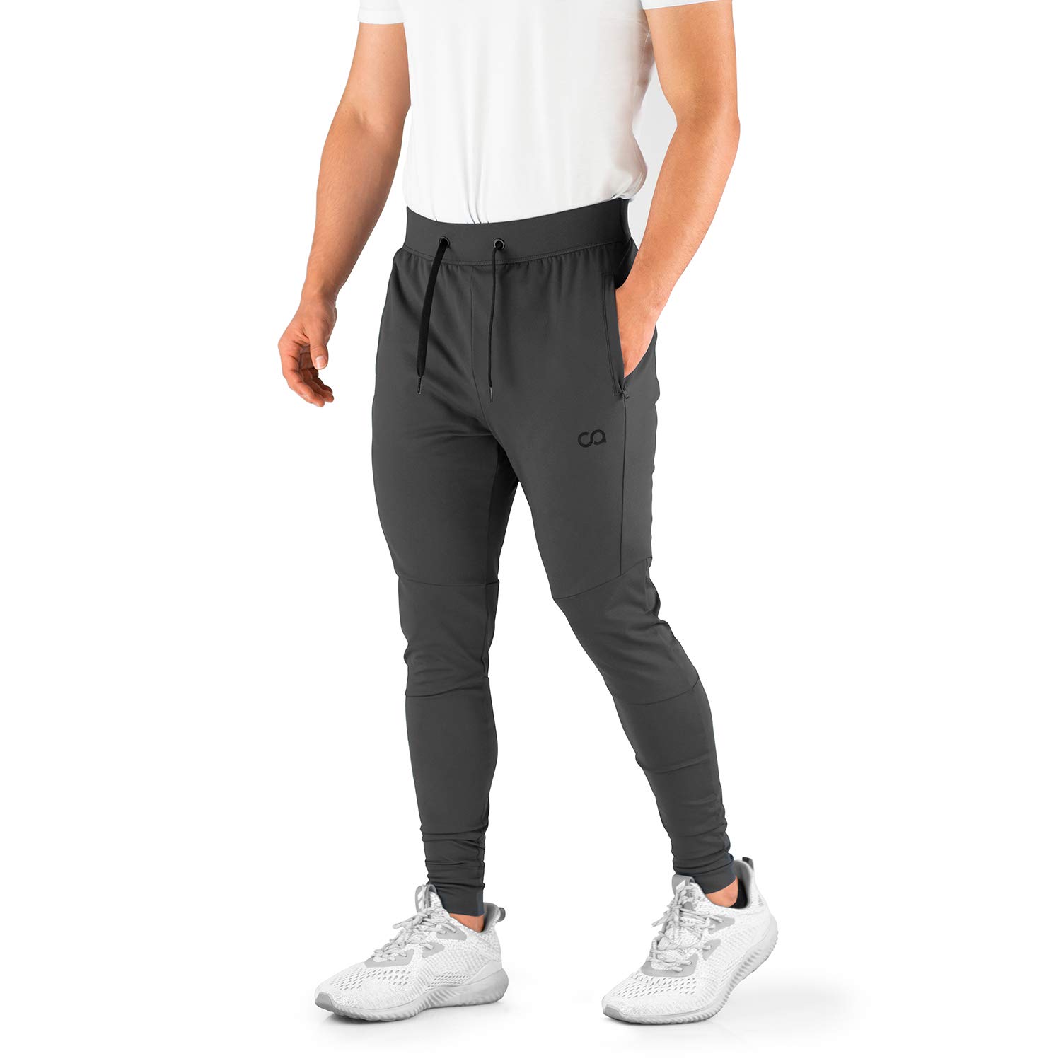 Contour AthleticsMen's Joggers Hydrafit Track Pants Men's Sweatpants Active Sports Running Workout Pant Zipper Pockets