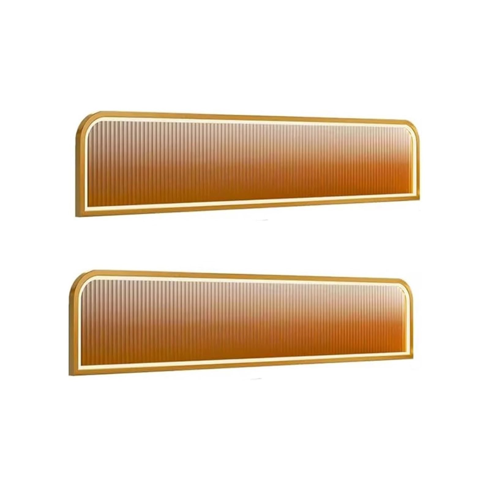 Stainless Steel Desk Privacy Divider with Lighted Luminous Glass Customizable Gold Partition Fence