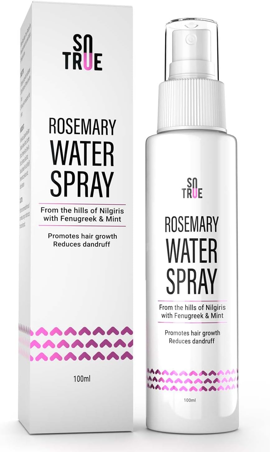 Sotrue Rosemary Water Spray For Hair Growth, Rosemary Hair Mist, Helps Reduce Hairfall, Strengthens Hair, Stimulates Hair Growth | Healthy Nourished Hair, Suitable For All Hair Types 100ml