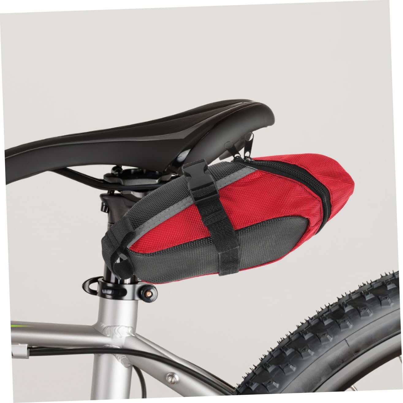 Cycling Seat Pack Bike Rear Pouch under Seat Storage Pouch Mountain Bike Bag with Waterproof Fabric and Multi-compartment Design for Road and Trail Riding