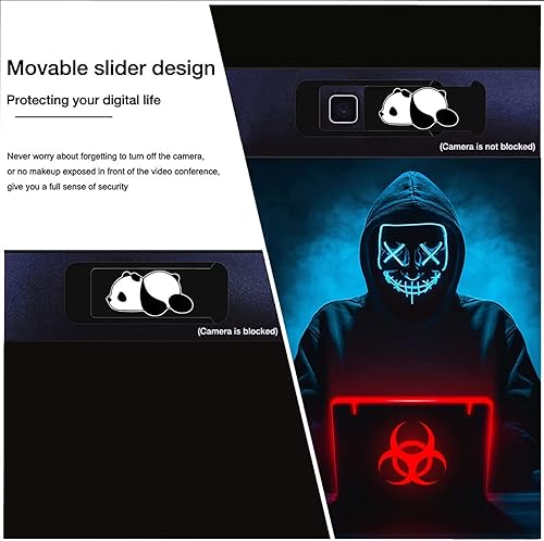 Miniatura 10 de Cubierta deslizante para cámara web, protege tu seguridad de privacidad y refugio de la lámpara de respiración, bonito diseño de patrón, se adapta a