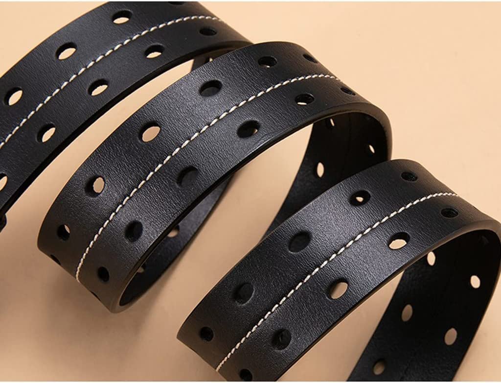Cinturón de Cuero Genuino Longitud Ajustable Hebilla de Pin de Cuero Cinturón de Cuero Genuino de Vaca Varios tamaños Cinturón de Moda Informal para Hombres