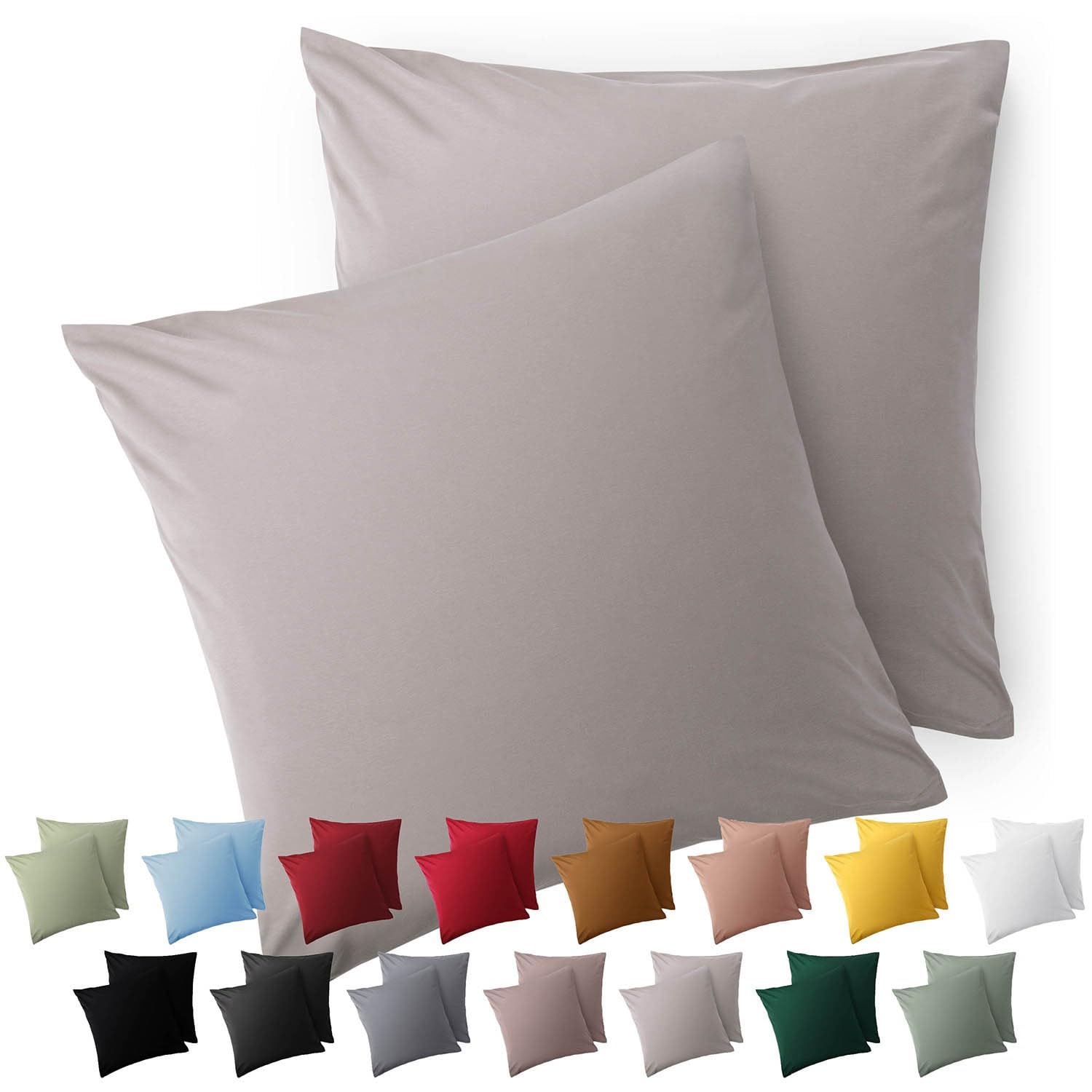 Blumtal Federe Cuscini Divano 65x65 cm - Set di Copricuscini per Divani in Microfibra a 2 Pezzi con Chiusura a Busta, certificati Oeko-Tex, extra morbidi e lavabili - Grigio Chiaro
