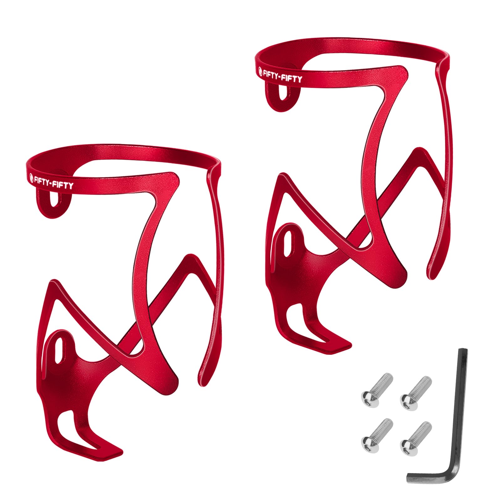 FIFTY-FIFTY 2-Sets Bike Water Bottle Holder, Bicycle Water Bottle Cage