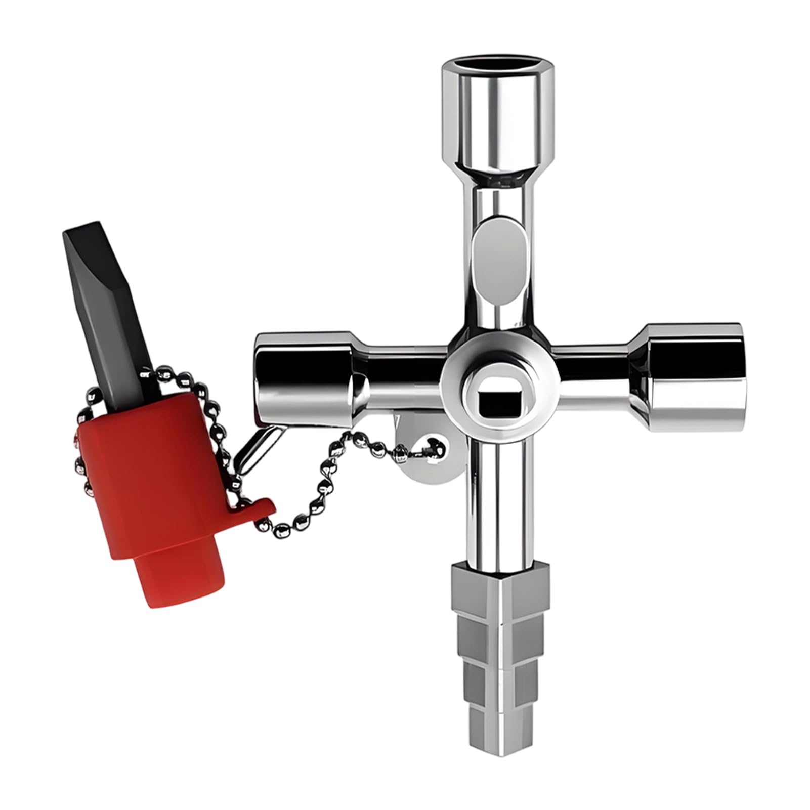 Chiave Multifunzione, 4 in 1 Chiave Quadrata Contatore, Chiave Universale per Serrature con Design a Croce per Contatore Gas, Acqua, Armadi Elettrici, Ascensori