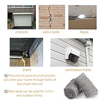 Vista 5 de Kit de rollo de lana de acero a granel, alambre grueso, embalaje al por mayor, bloqueador de huecos, mantiene a los ratones lejos
