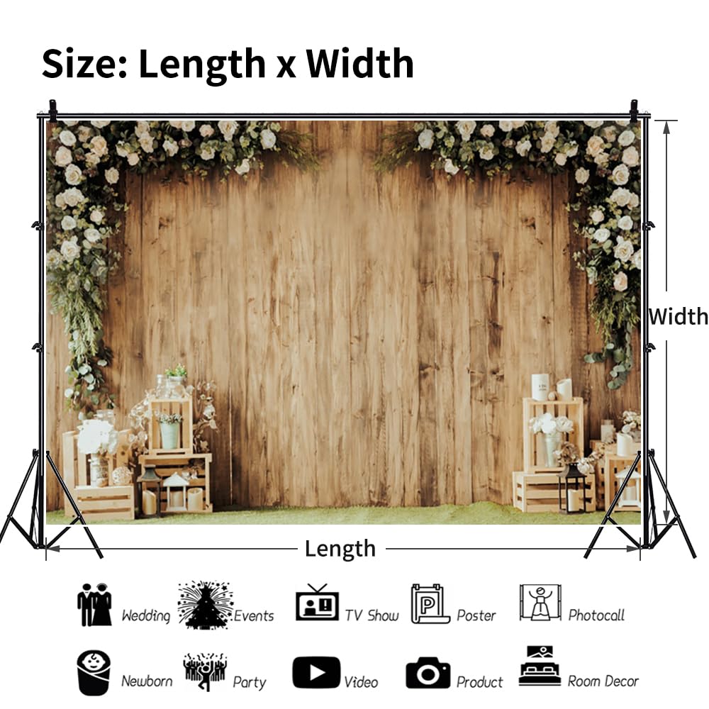 Hochzeitshintergrund, 30 x 160 cm, weiße Blumen, aus Holz, Junggesellinnenabschied, Fotohintergrund, Braut und Bräutigam, Verlobte Zeremonie, Jahrestag, Hochzeit, Mottoparty