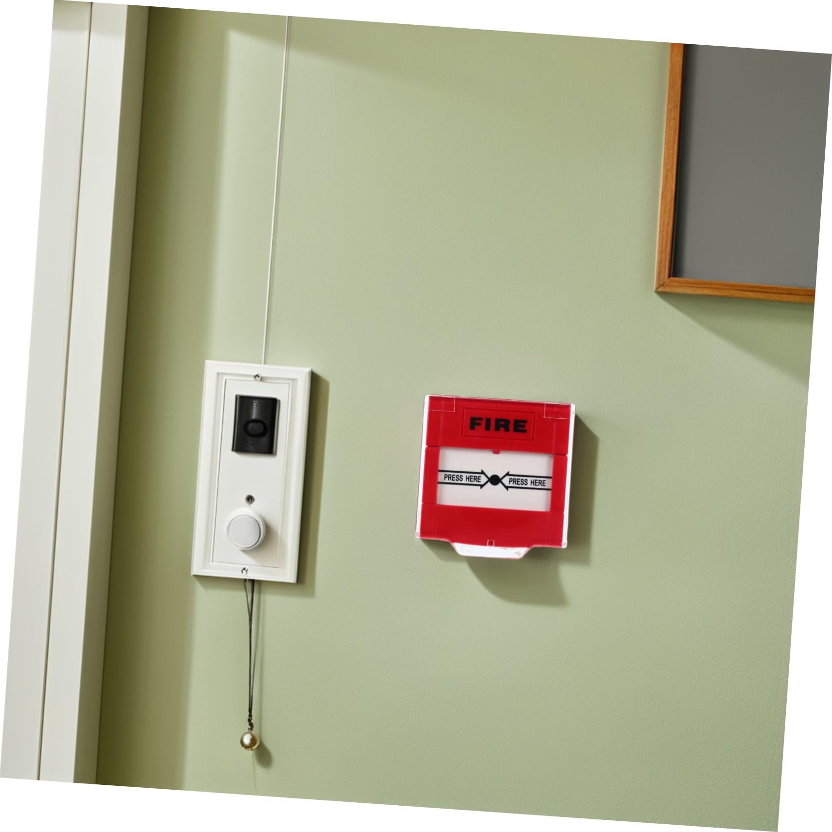 Botón de Alarma Manual de Emergencia Rojo, Diseño de Respuesta Rápida, Material Plástico, Pack de 2 Unidades para Oficina y Espacios Privados