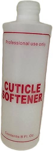 2 botellas de plástico con tapas, 8 onzas, color natural, botella vacía para suministro de uñas (suavizante de culturas)