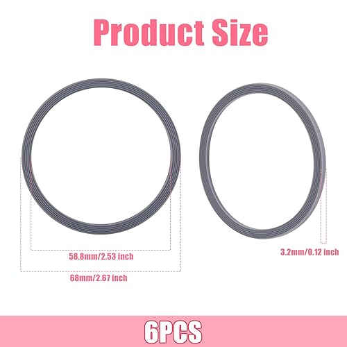 Miniatura 2 de Paquete de 6 juntas de repuesto para botella de agua Owala FreeSip, sello de tapa de silicona, juntas de sellado de junta tórica, piezas de