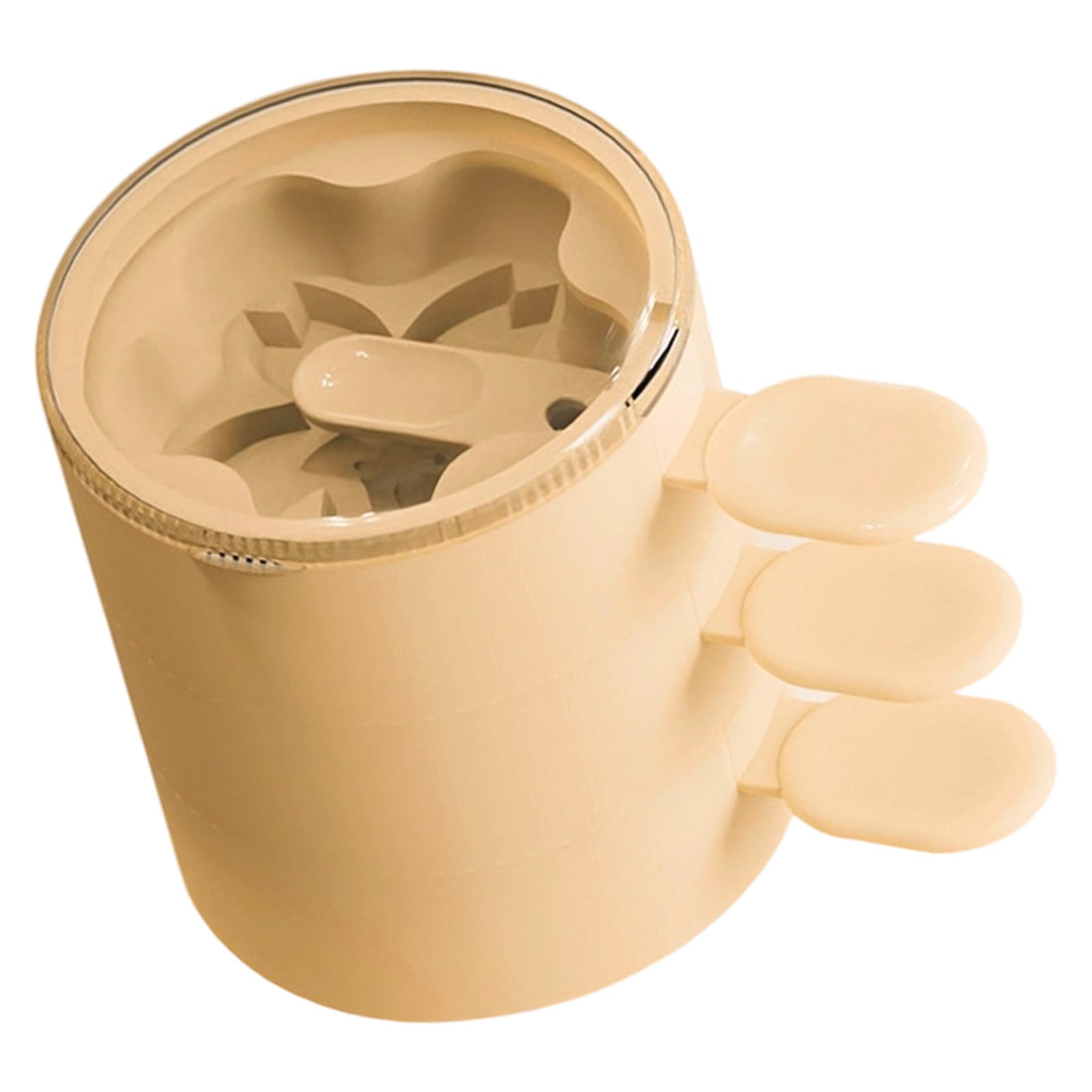 NMFLAB Flexible 3 Cavity Ice Cream Cone Molds Safe for Freezer and Dishwasher Popsicles Maker with Lid and Handle Food Grade Ice Milk Maker
