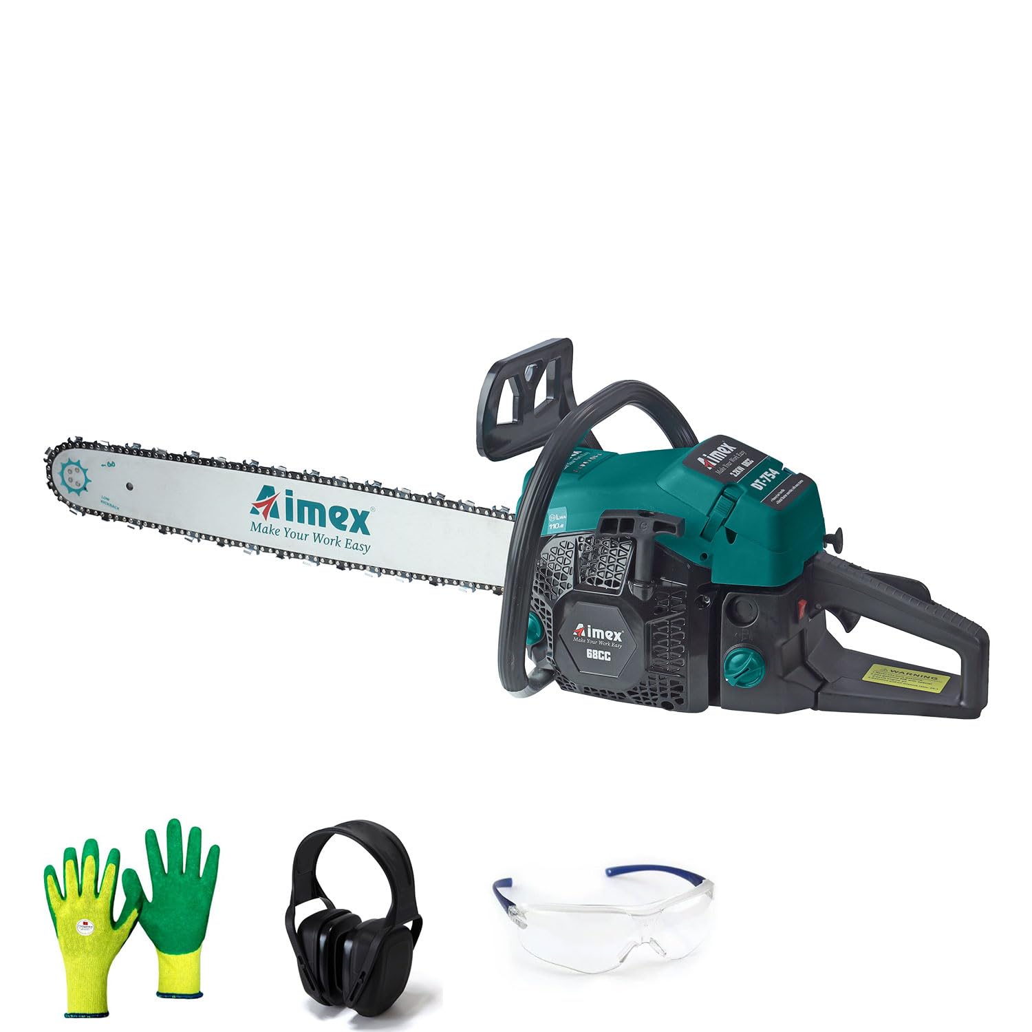 Aimex DT-754 Pro 68CC Powerful 2 Stroke Handed Petrol Chain Saw, Wood cutting Saw for Farm, Garden and Ranch with 2 Chain Stainless Steel Guide Bar Tool Kit (22 Inch) (B0D91VXBX4) Amazon Price History, Amazon Price Tracker