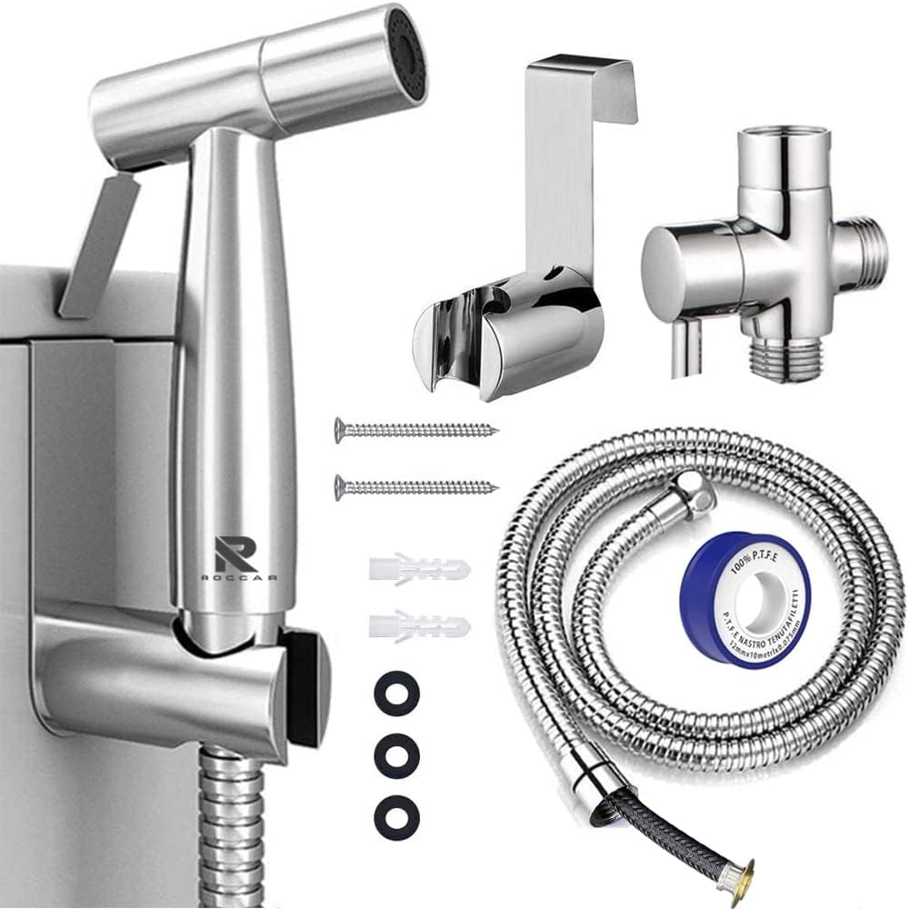 Roccar Handheld Bidet Sprayer for Toilet, Spray Attachment with Hose