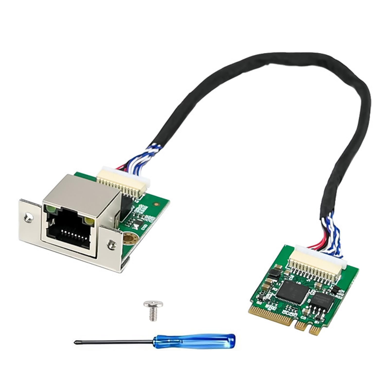 M.2 A+E Key to 2.5G Ethernet Adapter - NIC with Intel I226V, 100/1000/2500 Mbps RJ45 Stable Connection Cable Length 20cm, Compatible with OpenWRT | Windows | Linux | Server | PC | SBC (M.2 A+E Key) — view 9