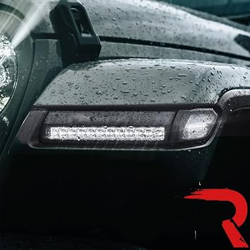 RECON - Fits 18-25 Jeep Wrangler JL & Gladiator Front Fender Ultra Bright Side Marker LED Lights (WHITE LED, CLEAR LENS)