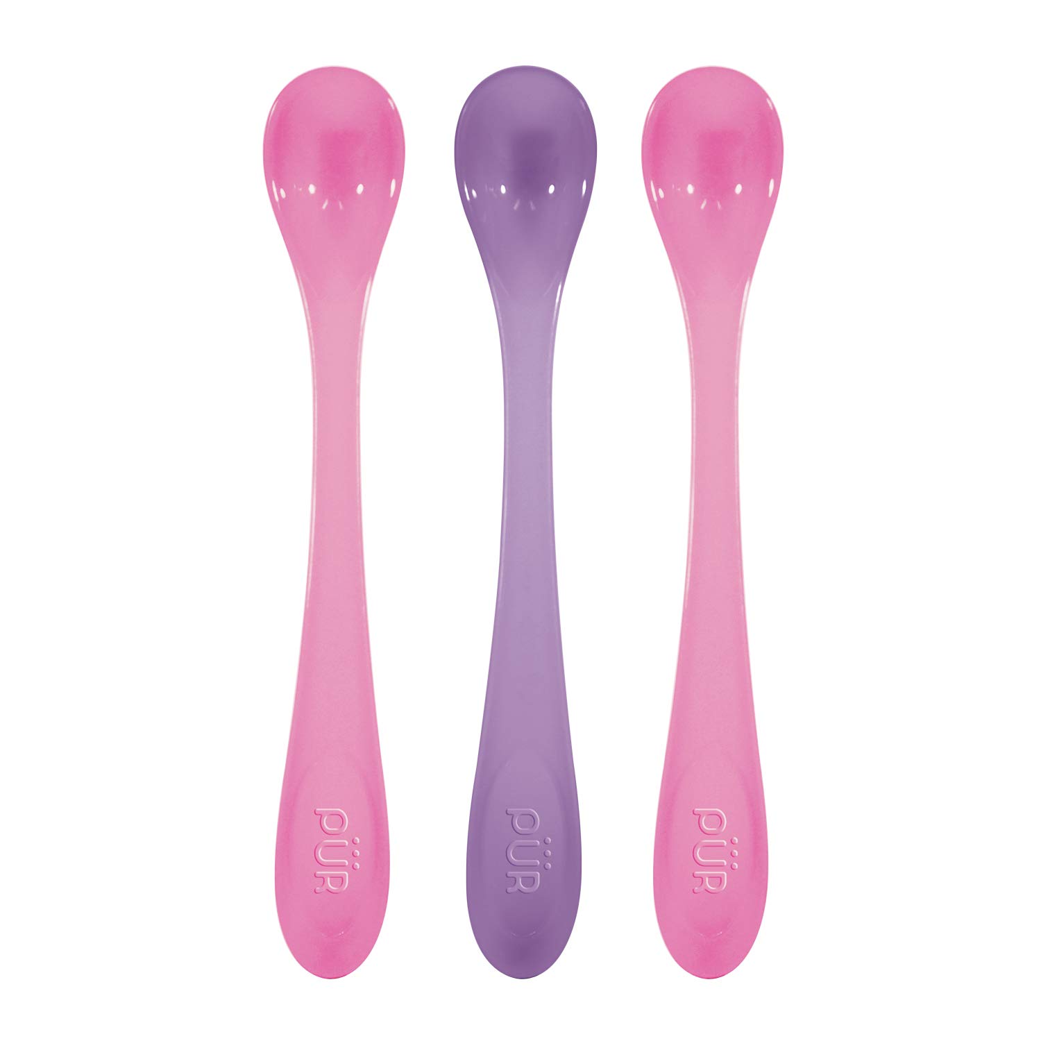 Pur Long Handle Spoons (Pack of 3) (Pink and Purple) Amazon.in Baby