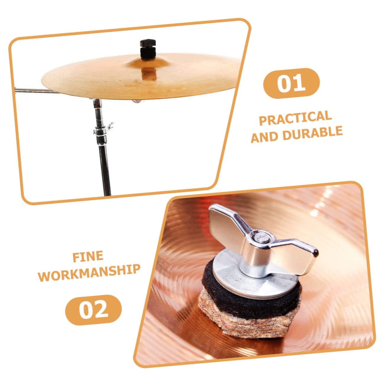 BESTonZON 20 Pièces Bouchon à Dégagement Rapide De Cymbale