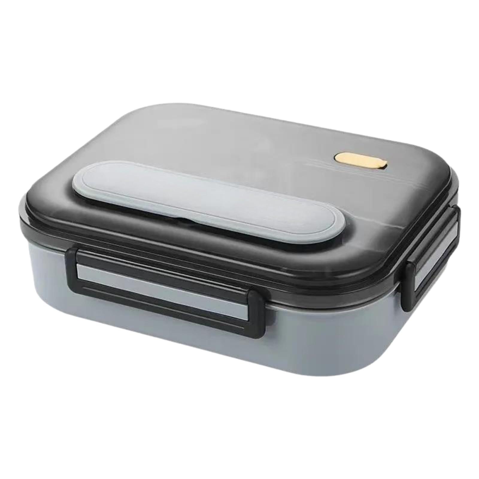 YEUCGB 2800ML Divided Lunch Box with Soup Bowl,316 Stainless Steel Container,Water Injection Heating Bento Box,5 Compartments Leakproof Meal Box with Spoon & Chopsticks for Office School,Brown