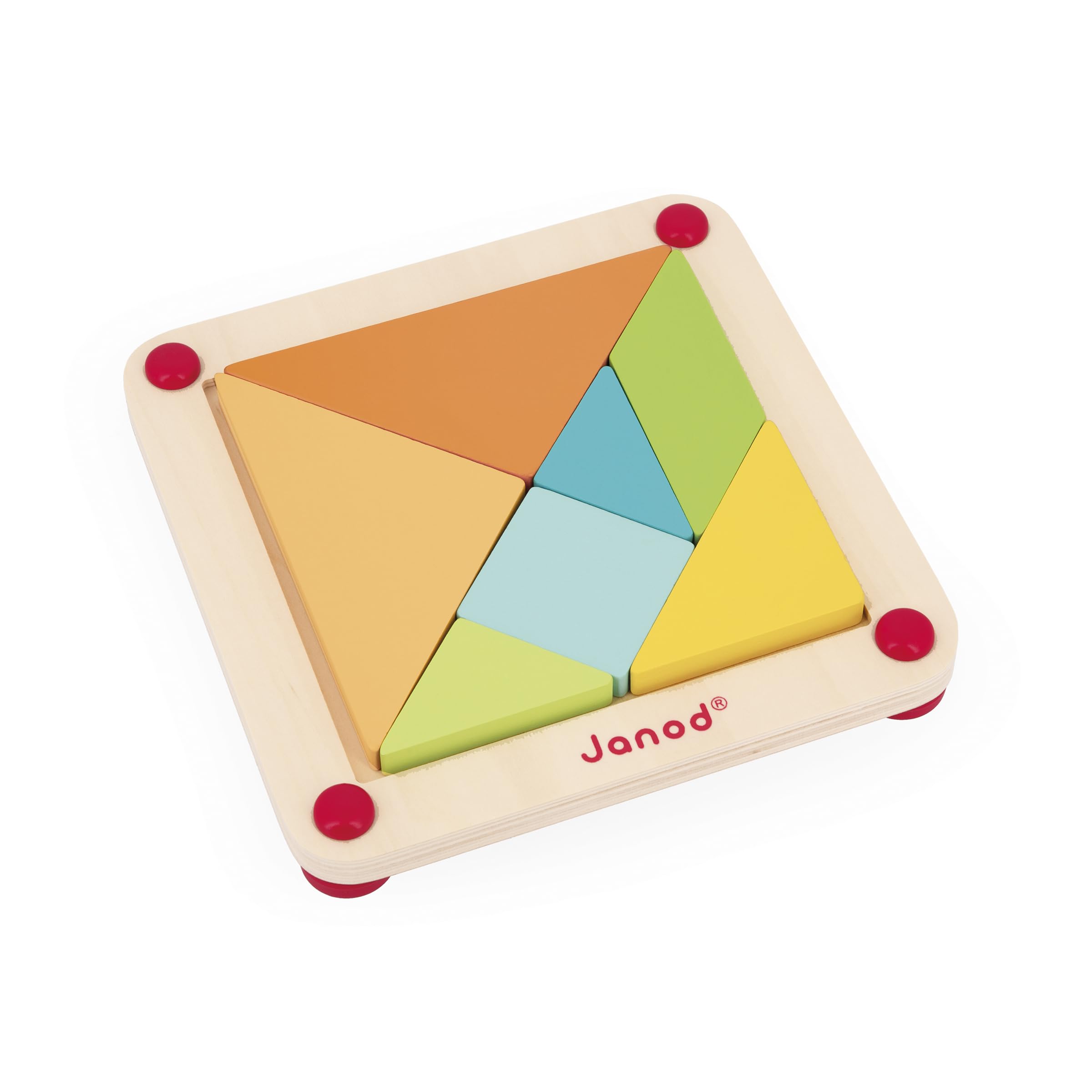 Amazon.com: Janod Tangram Puzzle Game - 25 Puzzle Cards and 7