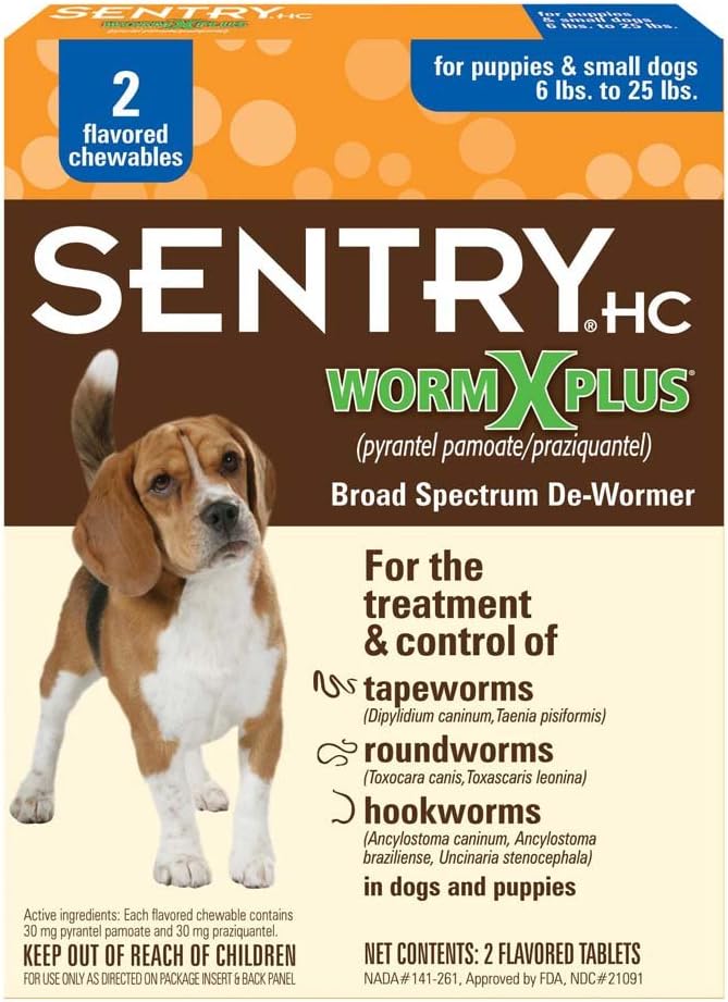 Worm X Plus for Small Dogs 6-25 Lbs 2ct