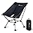 MOON LENCE Portable Camping Chair Plus Size, Folding Backpacking Beach Chair with Groundgrip Feet, Upgraded Comfort & Size, Still Compact and Lightweight for Hiking, 330Lbs Capacity (Black)