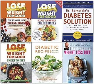Diabetes solution [hardcover], diabetes weight loss, cooking for one and two, blood sugar, low fodmap, keto diet for beginners 6 books collection set