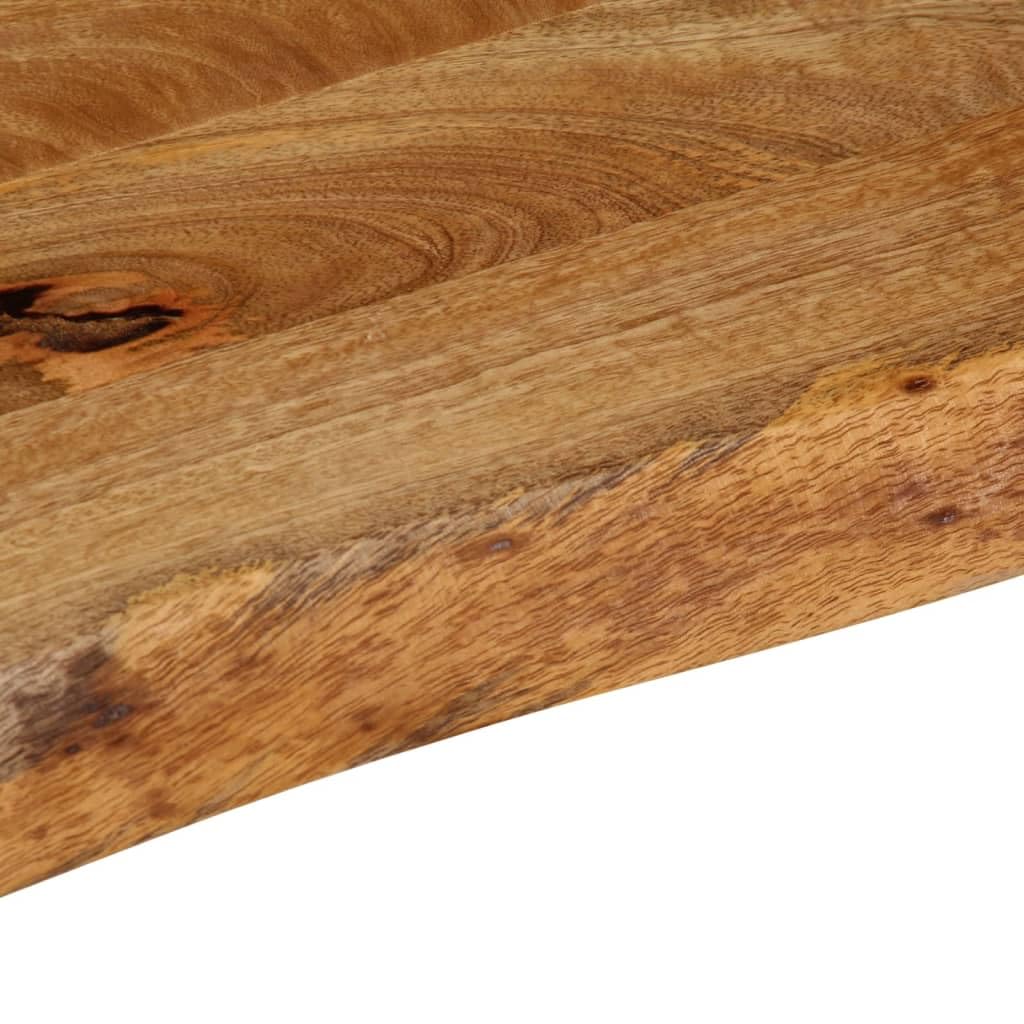 vidaXL Tischplatte, Holzplatte mit Baumkante, Massivholzplatte für Esstisch Couchtisch, Ersatztischplatte, 120x30x2,5cm Massivholz Mango