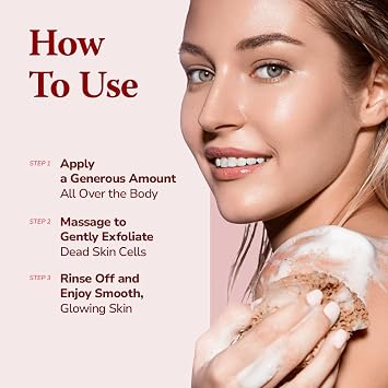 HIMALAYA PINKSALT Daily Scrub Body Wash Love Edition Gift Set Exfoliating Body Scrub with Himalayan Pink Salt, Hyaluronic Acid & Retinol, Moisturizing Shower Gel, 14.4oz x2