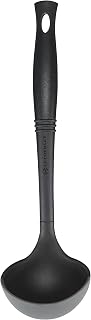 Le Creuset Revolution Bi-Material Ladle 12" Oyster - Flexible Strength, Nonstick Safe, Dishwasher-Friendly Kitchen Essential