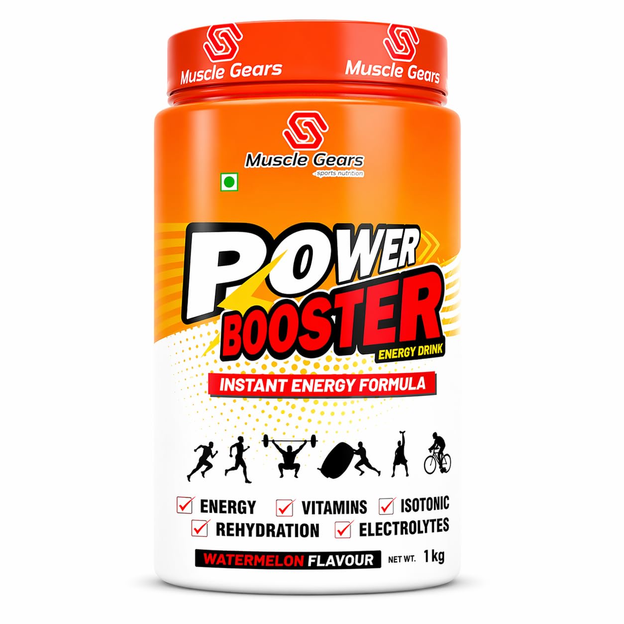 Muscle Gears Power Booster – FSSAI Approved, Highly Energetic & Essential Vitamins to Aid Activity – Zesty Mango – Pre Workout Supplement-picture-32